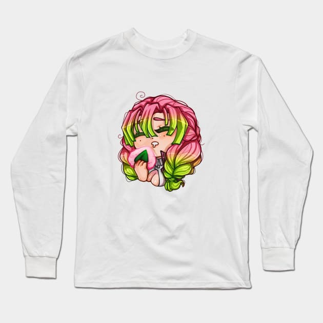 Kimetsu no yaiba - Mitsuri Kanroji 🍑 Long Sleeve T-Shirt by Anet Garol